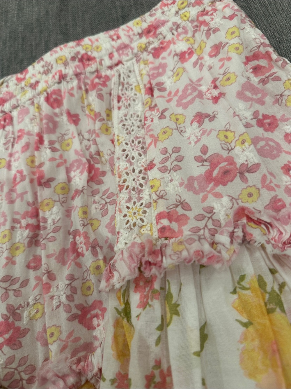 LoveShackFancy Floral Ruffle Mini Skirt - Picture 9 of 11